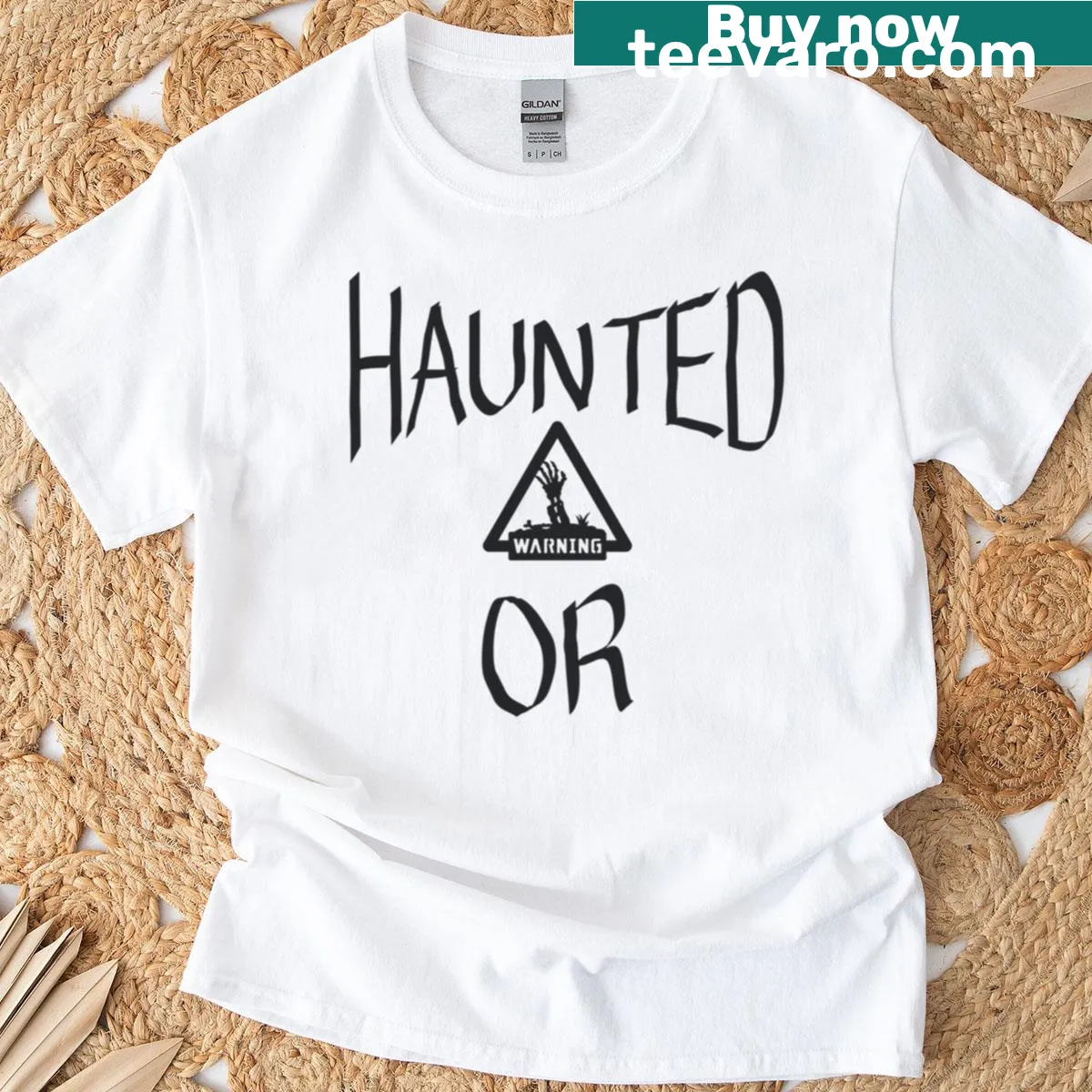 Halloween t-shirt with a haunted medical design. — on a men's t-shirt