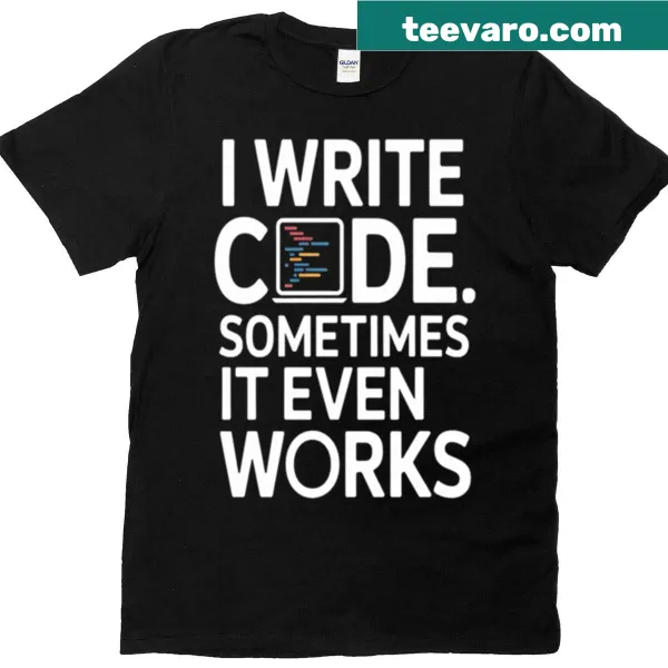 Funny programmer T-shirt with text about coding challenges
