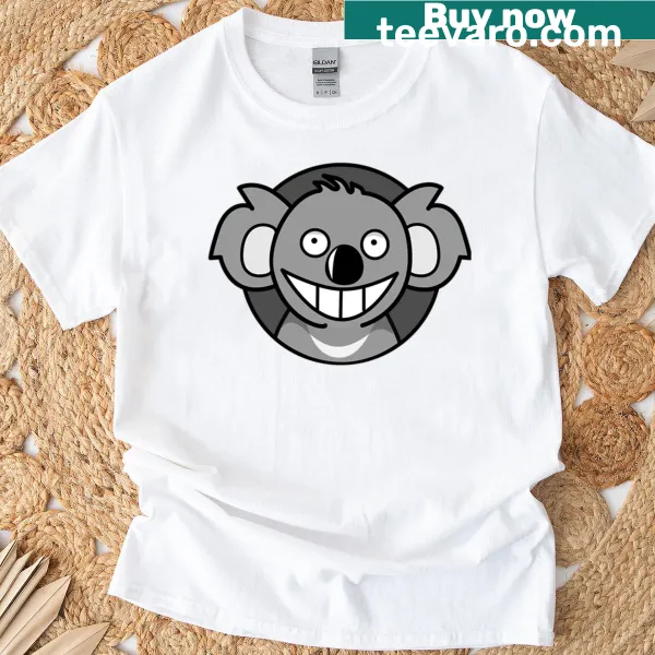 T-shirt with an illustration of a funny koala