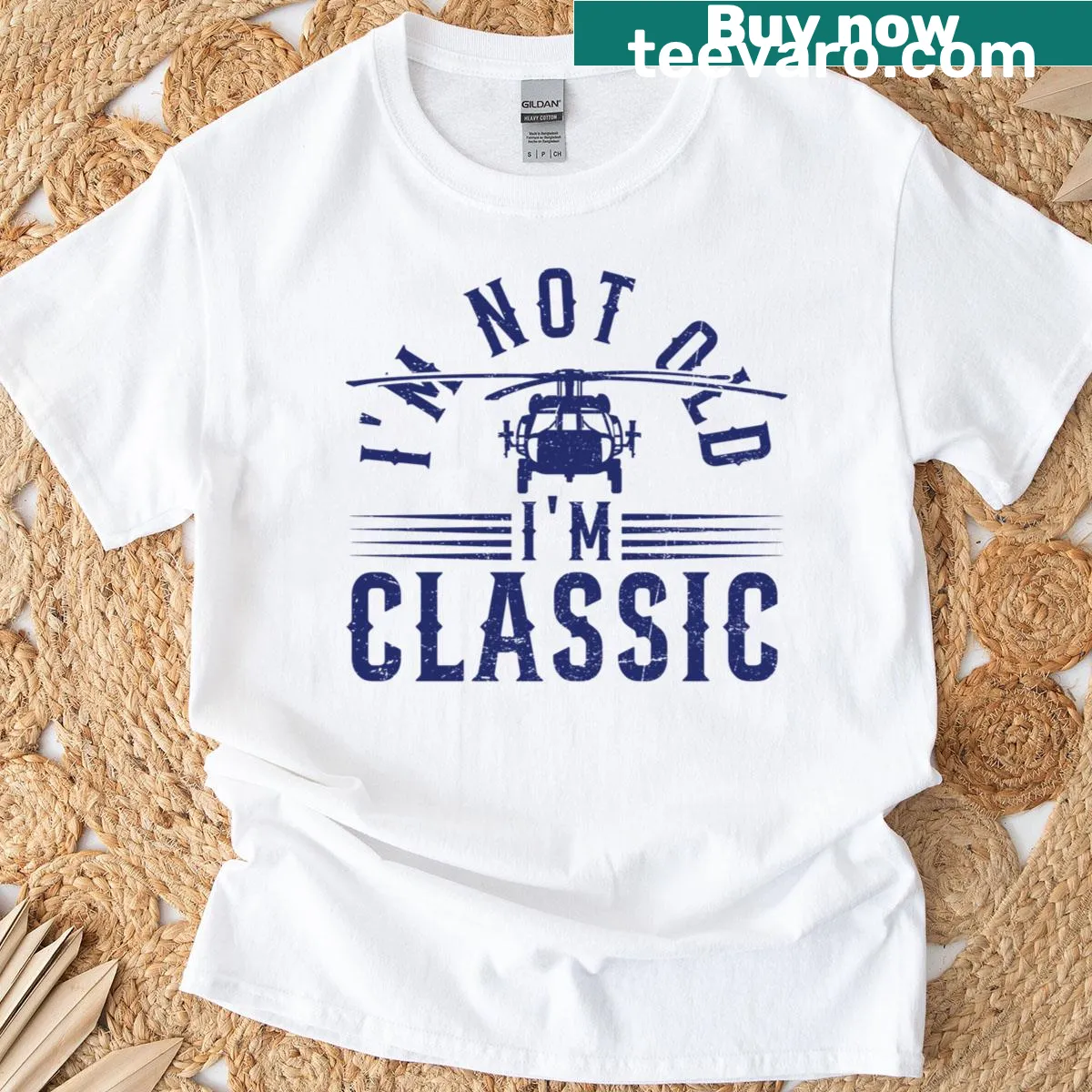 T-shirt that says I'm Not Old I'm Uh-60 Black Hawk — on a men's t-shirt