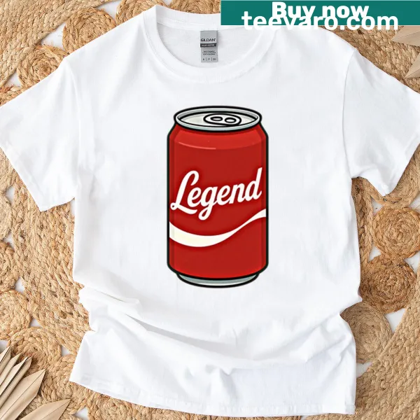 Retro t-shirt featuring a vintage can and the word 'Legend'