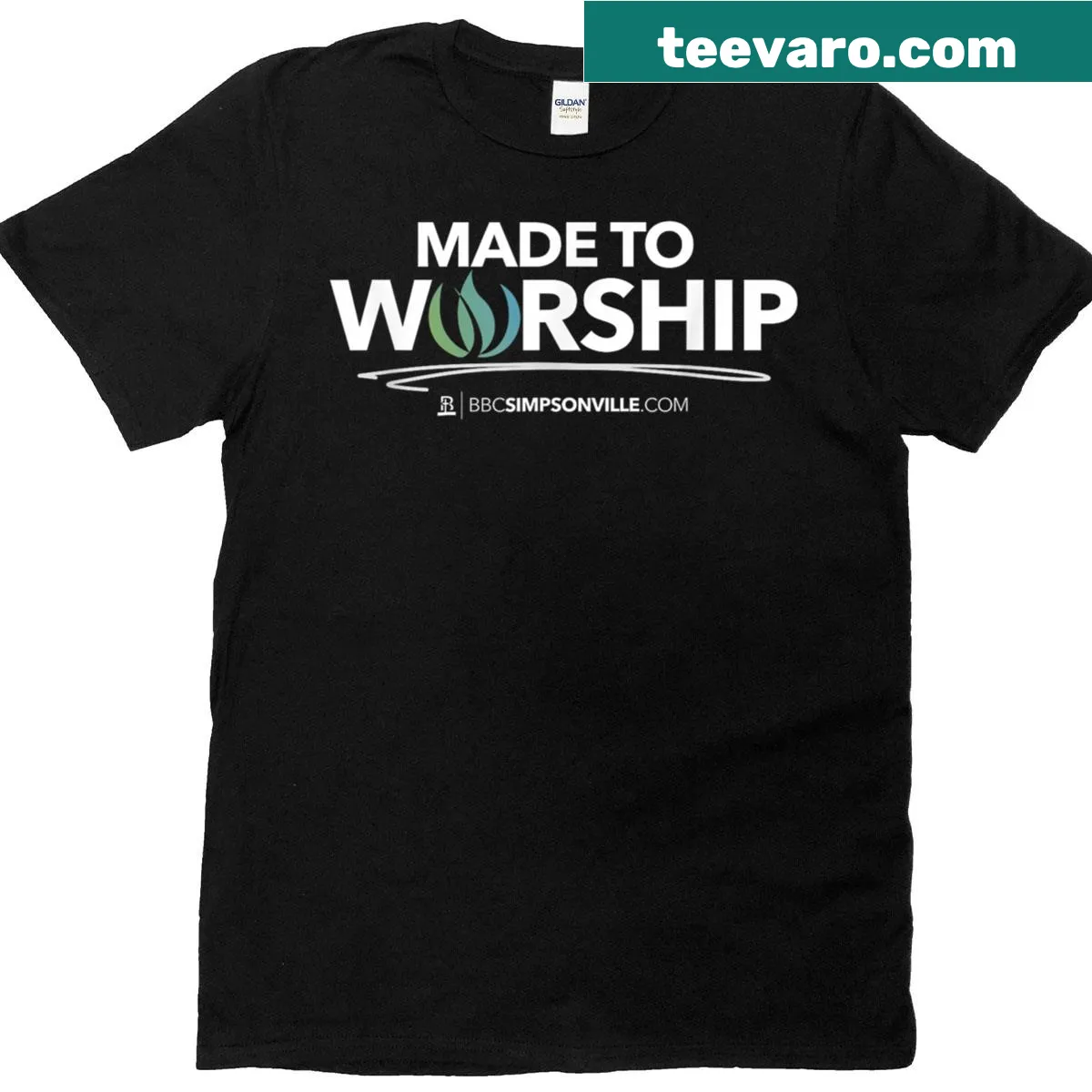 Inspirational T-shirt with a worship message — on a men's t-shirt