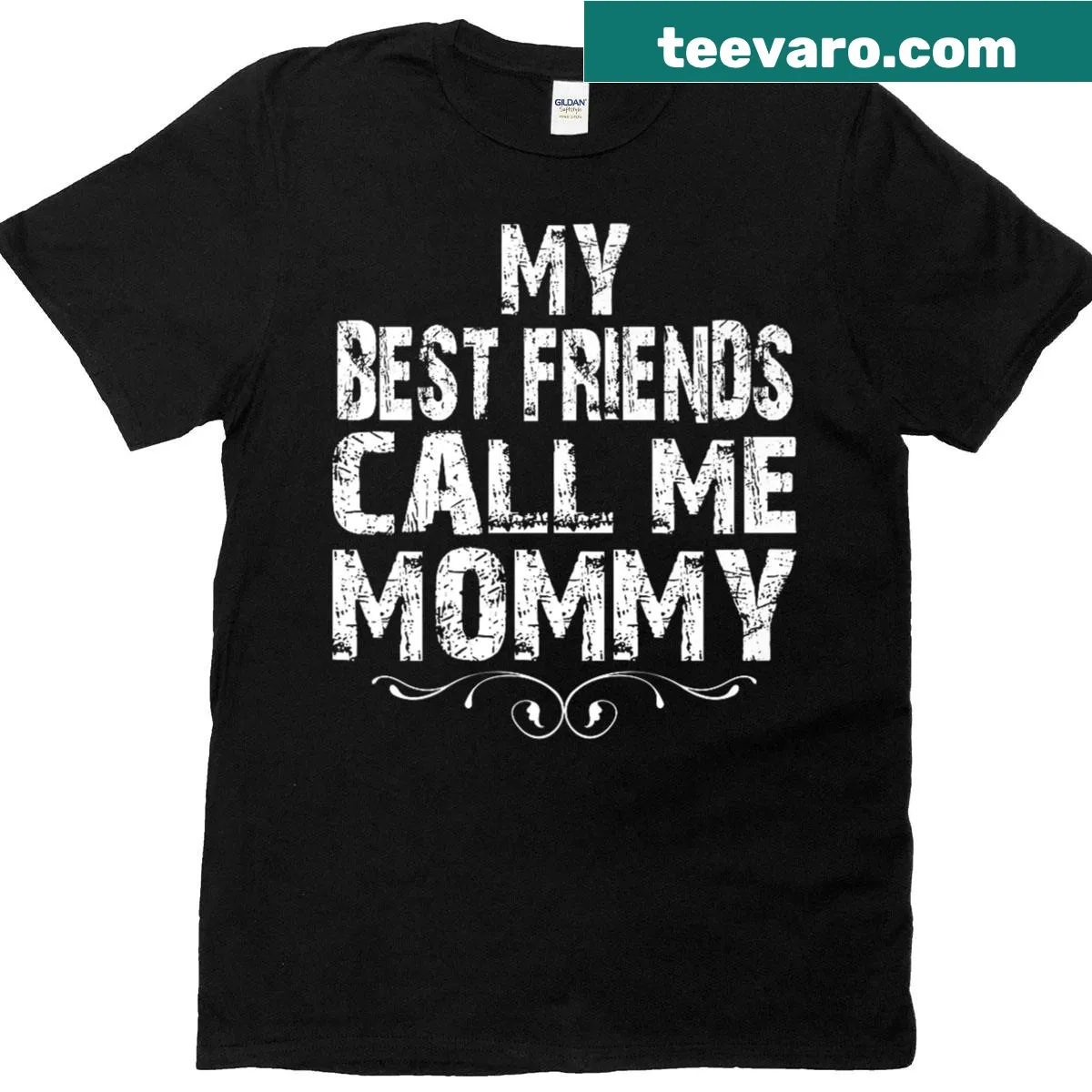 Shirt with a playful message for mothers about friendship — on a men's t-shirt