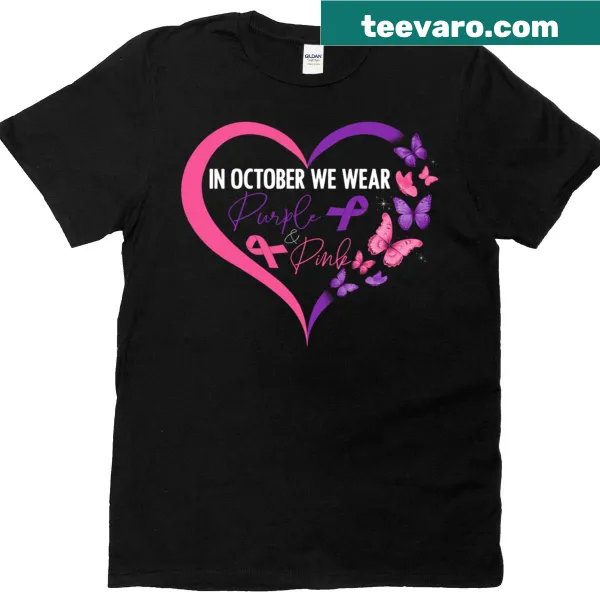 Awareness t-shirt for domestic violence and breast cancer support