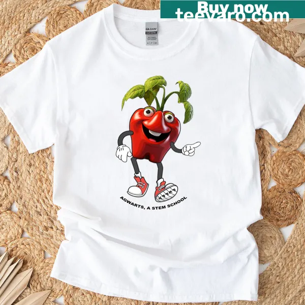 Illustration of a playful red pepper on a t-shirt