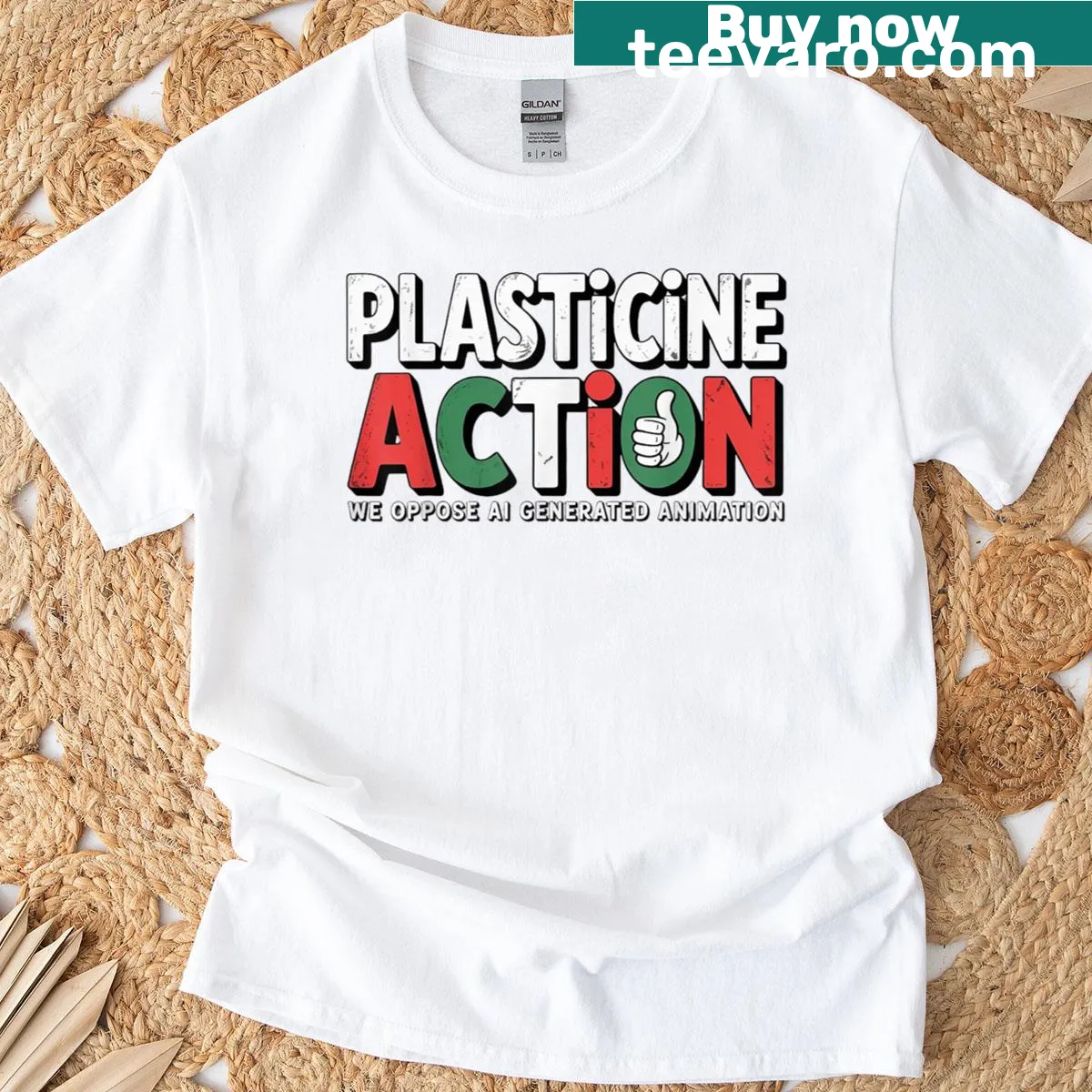 Playful typography t-shirt with a whimsical design about creativity — on a men's t-shirt