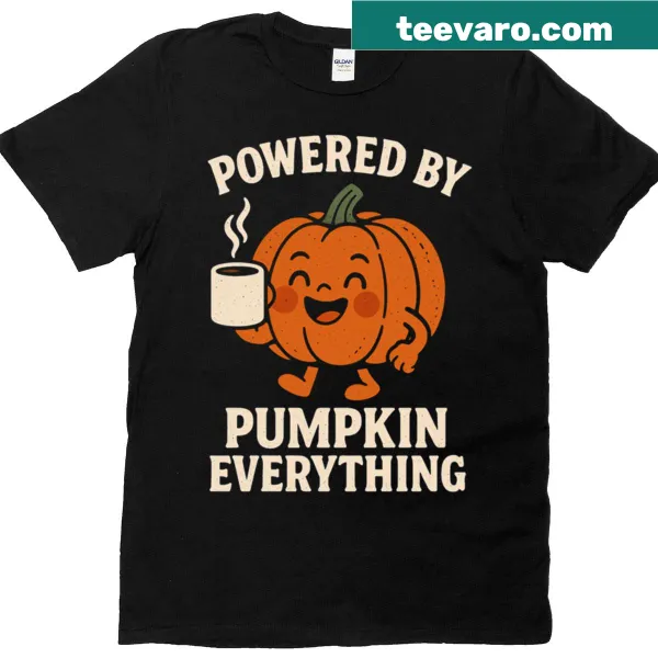 Funny pumpkin spice t-shirt with playful fall-themed text