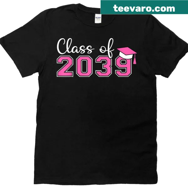 Celebratory t-shirt for preschool class of 2039 graduation
