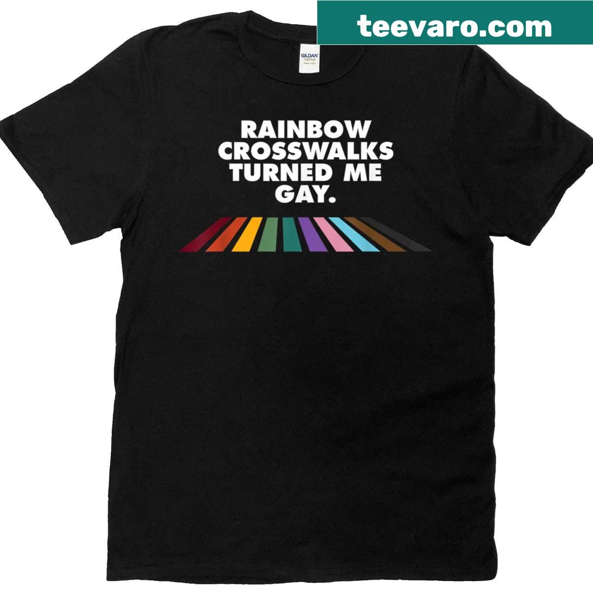 Humorous typography design on LGBTQ+ T-shirt — on a men's t-shirt