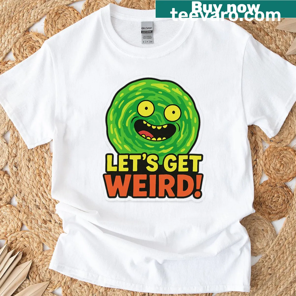 Illustration featuring the portal from Rick and Morty. — on a men's t-shirt