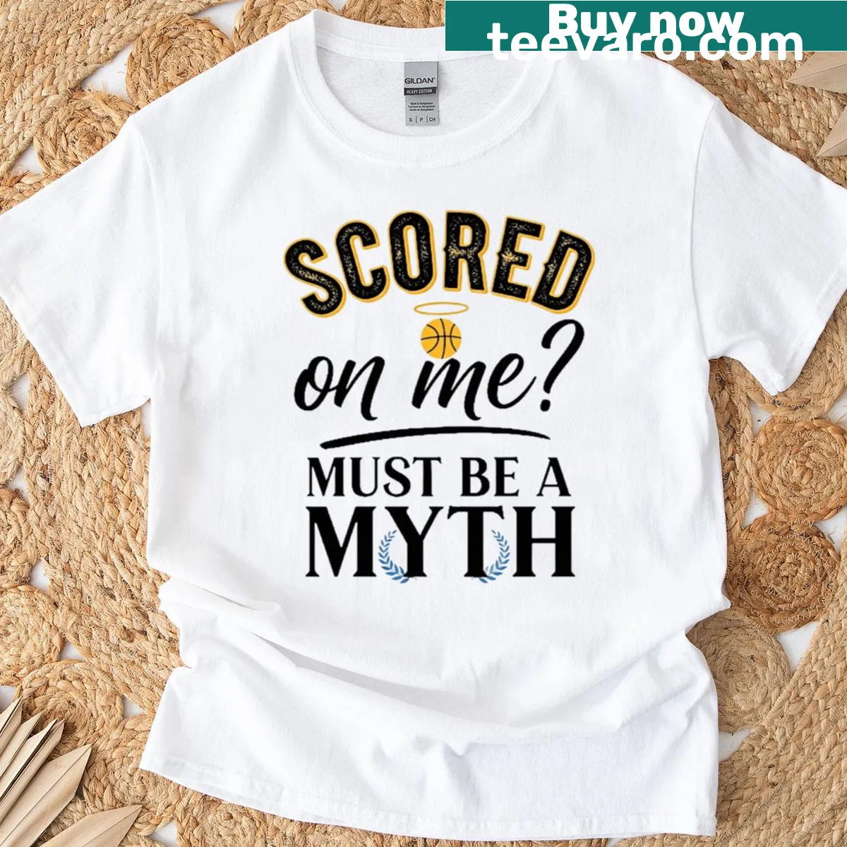 Humorous locker-room legend T-shirt with a playful sports phrase — on a men's t-shirt