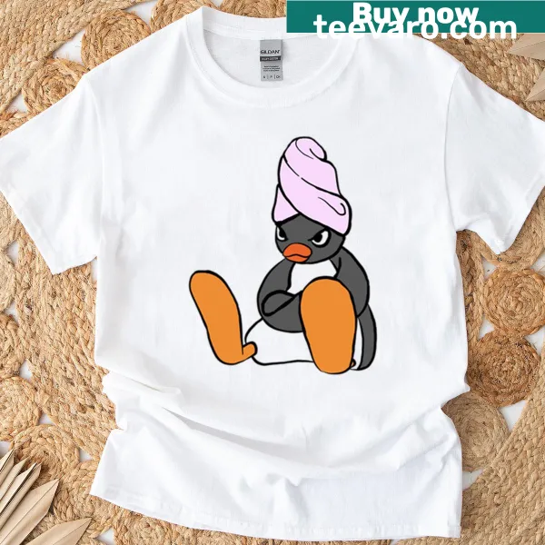 Cute cartoon penguin graphic on a playful kids' t-shirt