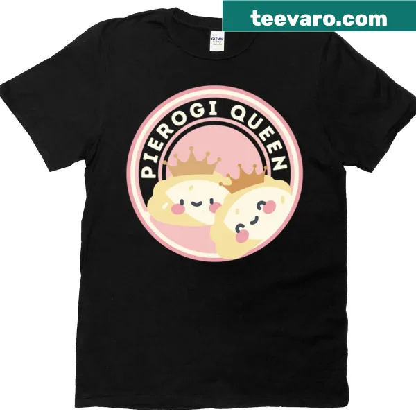 Funny typographic design celebrating pierogi makers on t-shirt