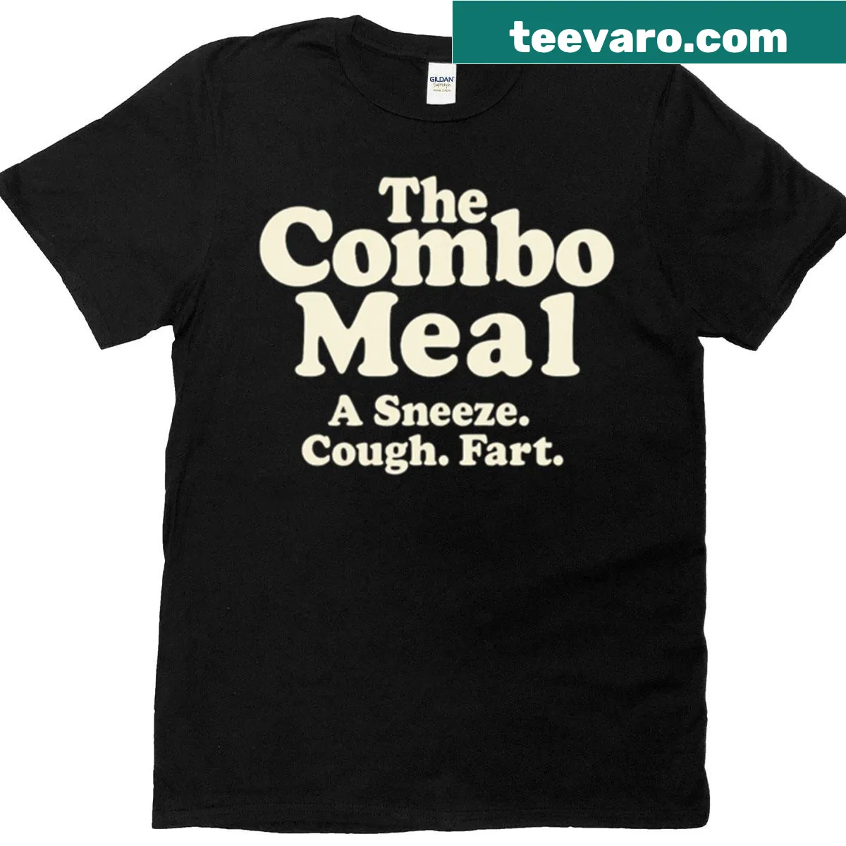 Illustration of a combo meal on a fun T-shirt design — on a men's t-shirt
