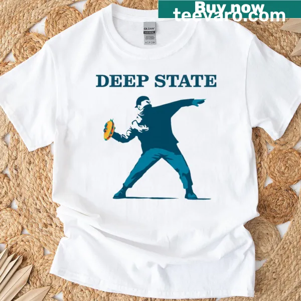 Edgy shirt with 'Deep State Agent In Action' and sandwich graphic
