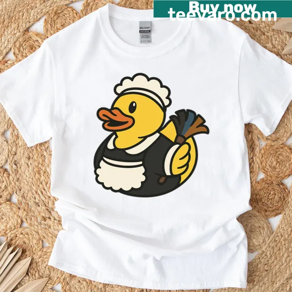 Charming shirt featuring an illustration of a house duck