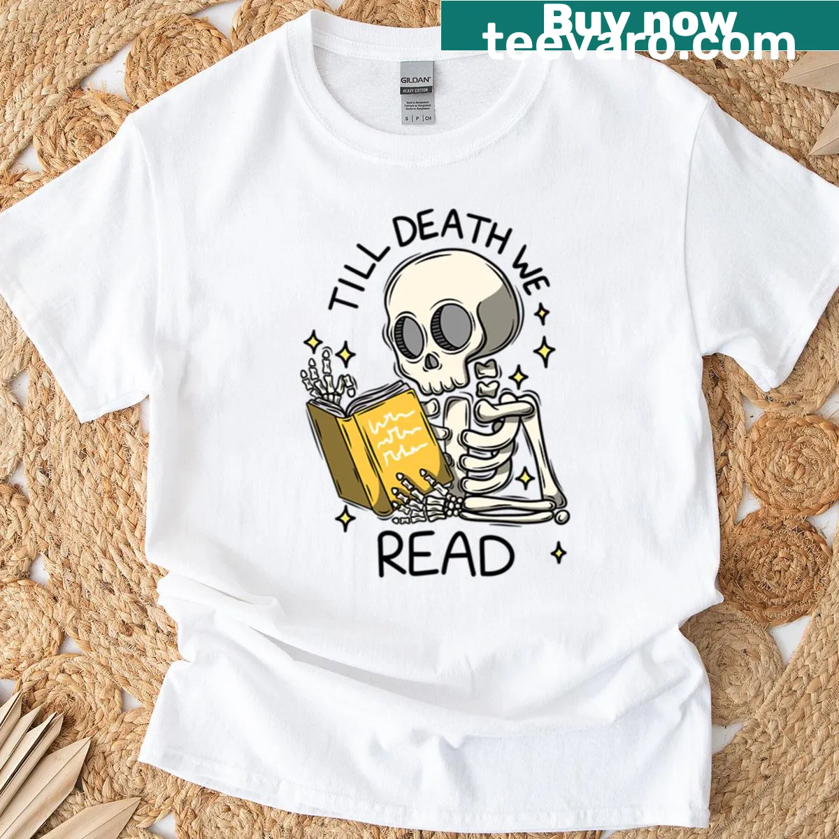 Typography design expressing love for reading — on a men's t-shirt