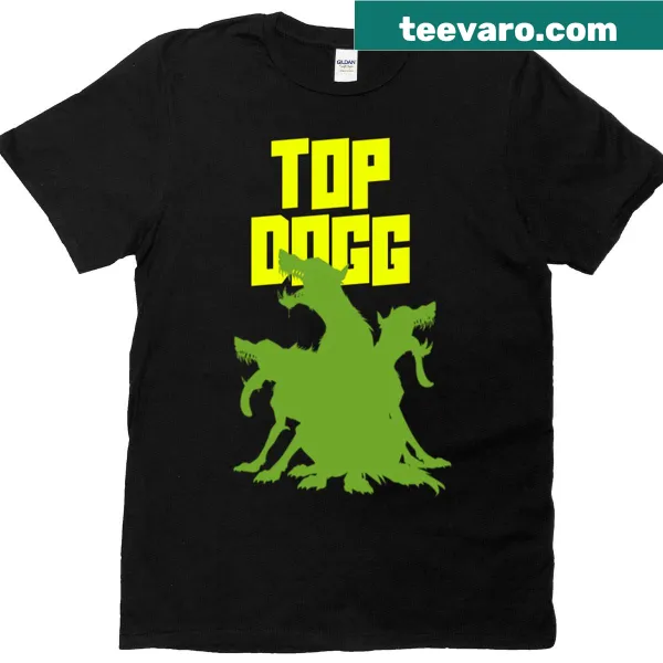 Bold statement T-shirt with 'Top Dog' graphic for leaders
