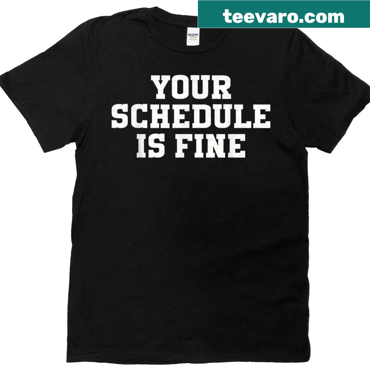 Funny school counselor t-shirt with vintage quote about schedules — on a men's t-shirt