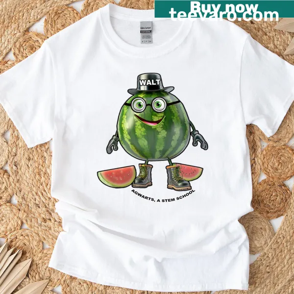 T-shirt featuring a cheerful watermelon graphic