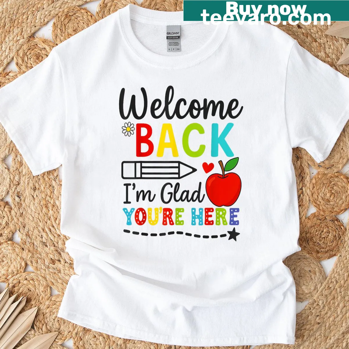 Welcoming back-to-school teacher t-shirt with an inviting message — on a men's t-shirt