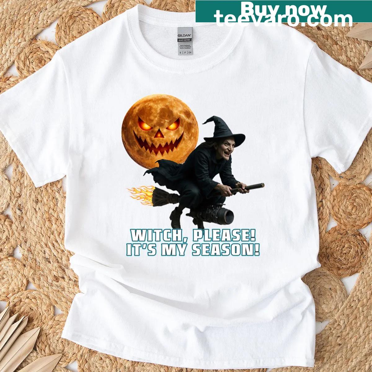 T-shirt with the phrase 'Witch Please' in a fun design — on a men's t-shirt