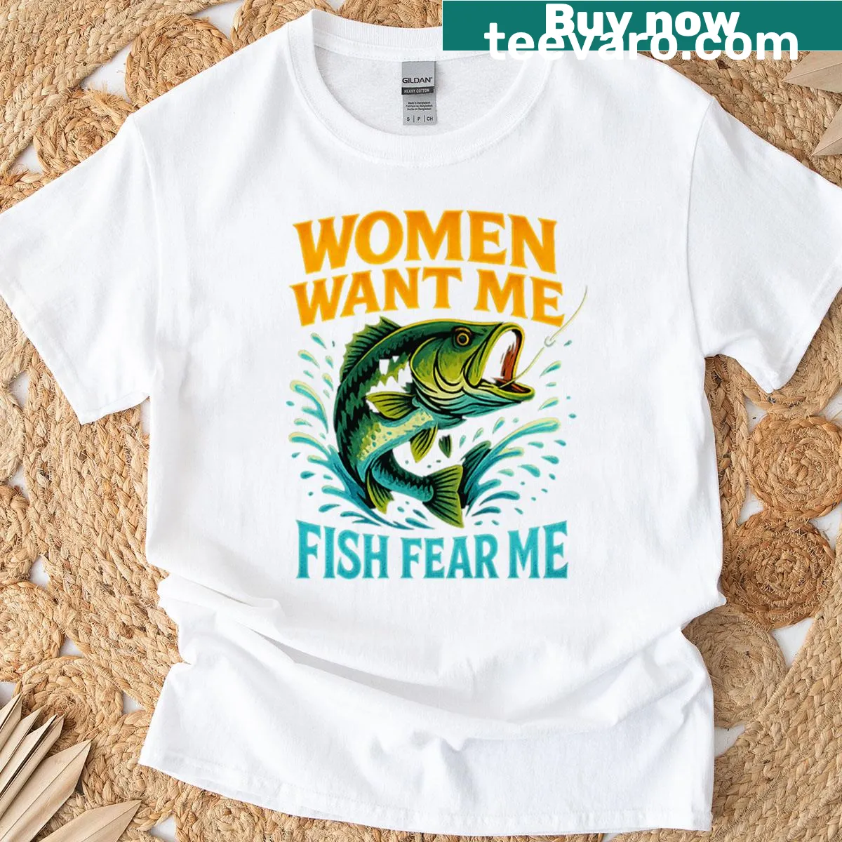 Funny fishing t-shirt with humorous fishing quote — on a men's t-shirt