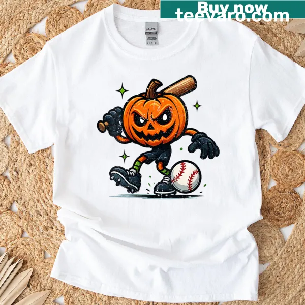 Cartoon scary pumpkin T-shirt for kids