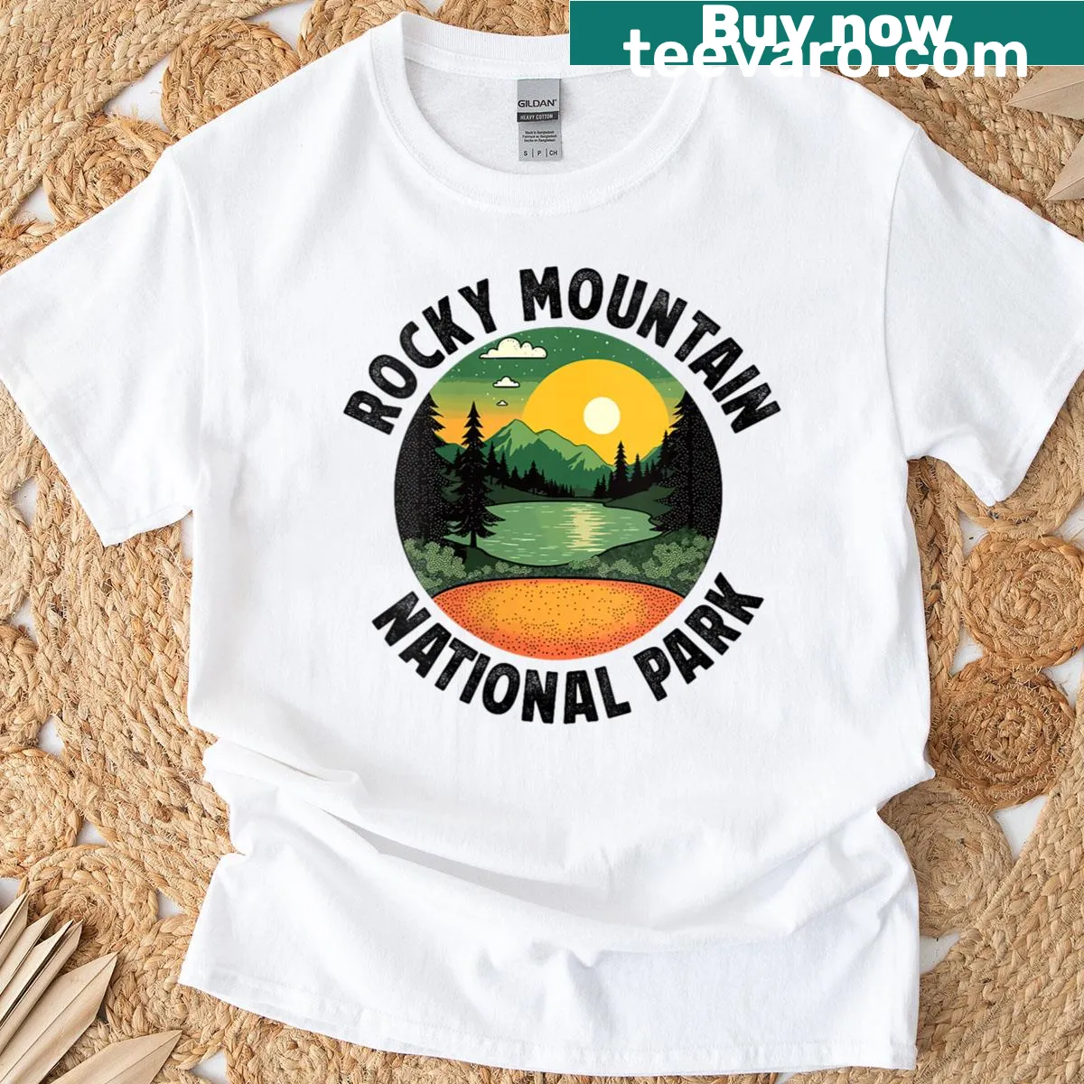 Rocky Mountain National Park souvenir t-shirt — on a men's t-shirt