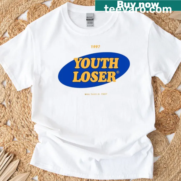 Retro minimalist t-shirt with bold 'Loser' text for youth