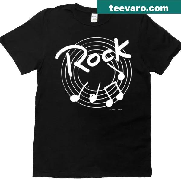 Oversized rock music themed T-shirt with bold graphics