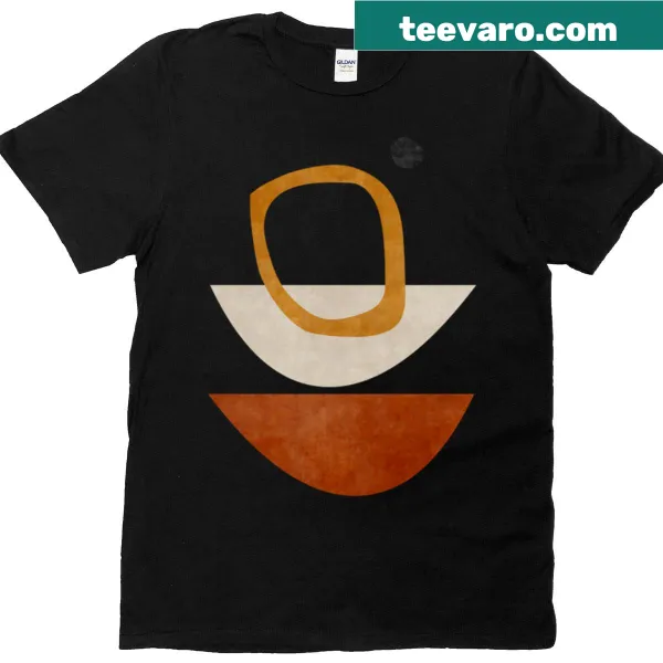 T-shirt featuring abstract shapes in a modern design
