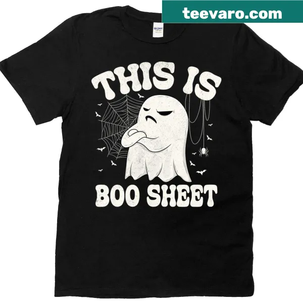 Cartoon angry ghost design for Halloween T-shirt