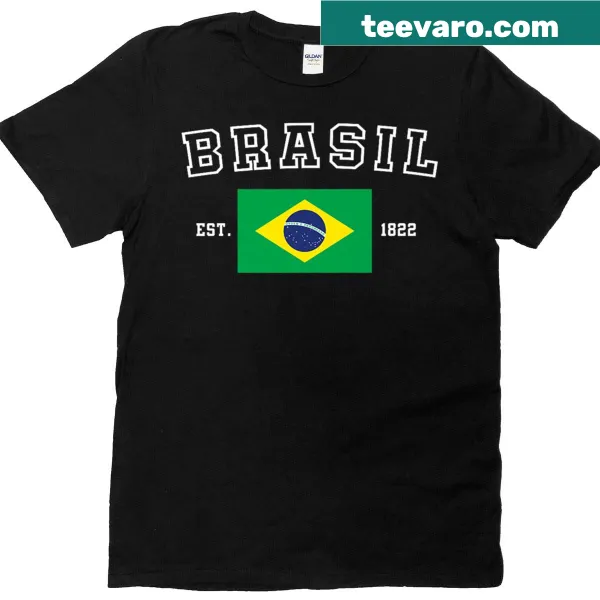 Brazilian flag graphic T-shirt showcasing national pride