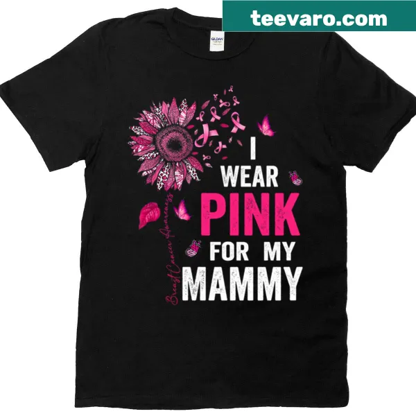 Breast cancer awareness t-shirt with sunflower design and heartfelt message.