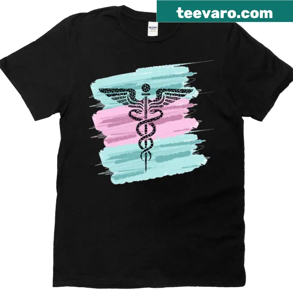 Caduceus symbol graphic design on a T-shirt