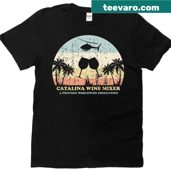 Funny T-shirt referencing Catalina Wine Mixer with party theme