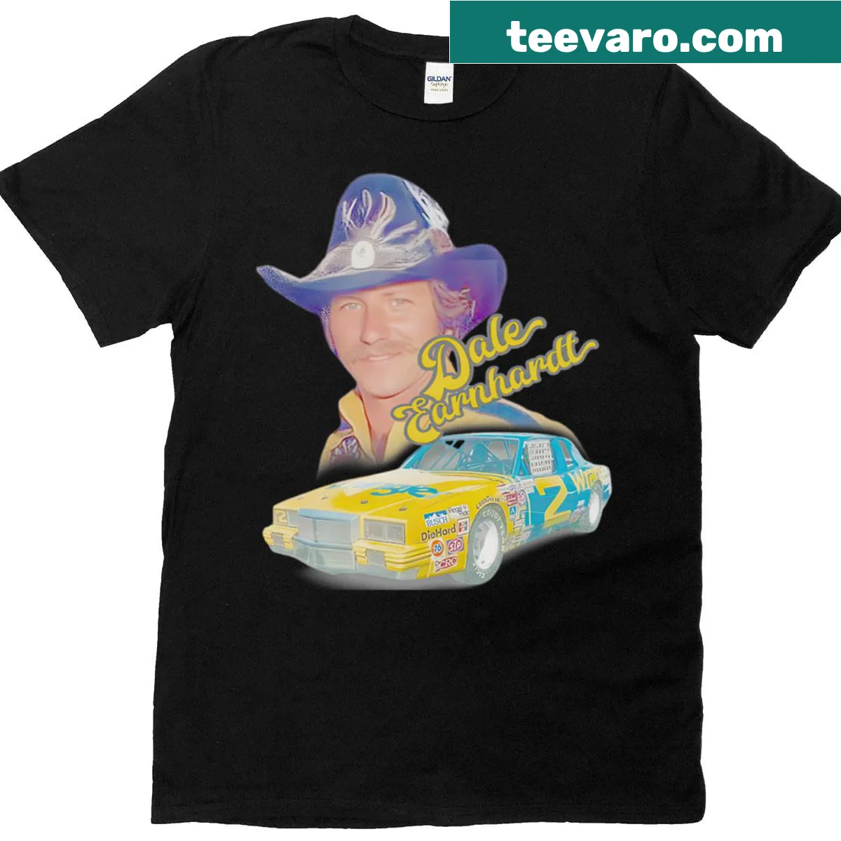 Dale Earnhardt illustrated racing legend t-shirt — on a men's t-shirt