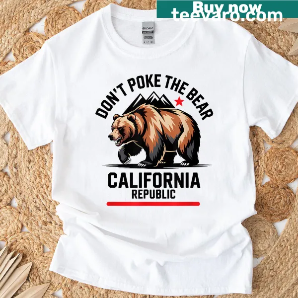 Outdoor-themed shirt with 'Dont Poke Bear' design