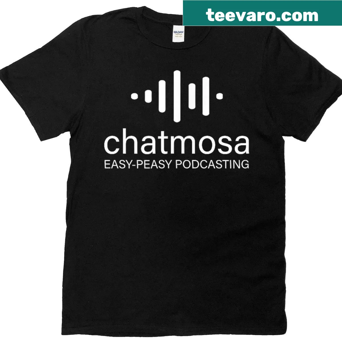 Playful podcasting-themed t-shirt with clever phrase — on a men's t-shirt