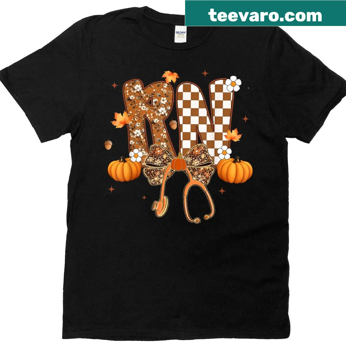 Cute nurse t-shirt with a bow and stethoscope illustration — on a men's t-shirt