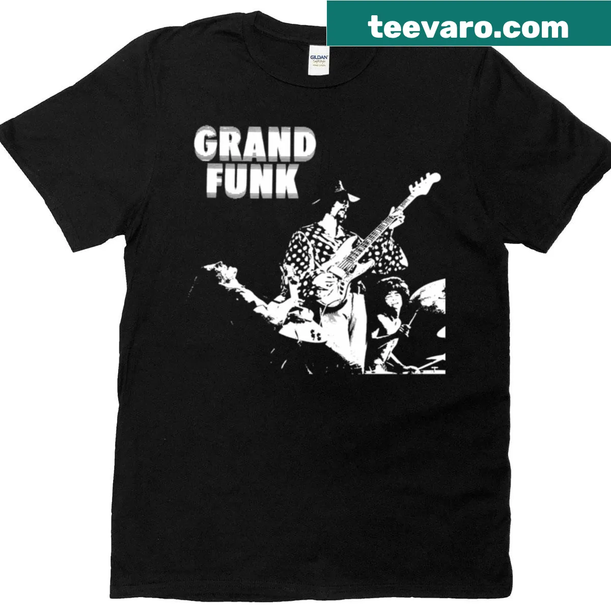 T-shirt stating 'GFR Best Rock Band' in bold typography — on a men's t-shirt