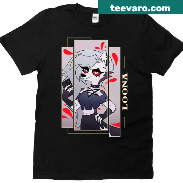 Loona from Helluva Boss illustrated t-shirt
