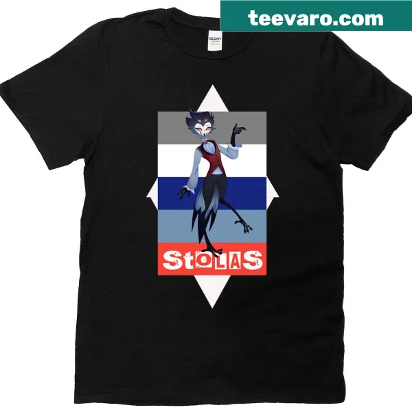 Cartoon graphic of Stolas from Helluva Boss on a t-shirt