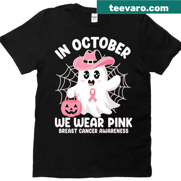 Stylish pink awareness T-shirt featuring October-themed slogan for breast cancer awareness