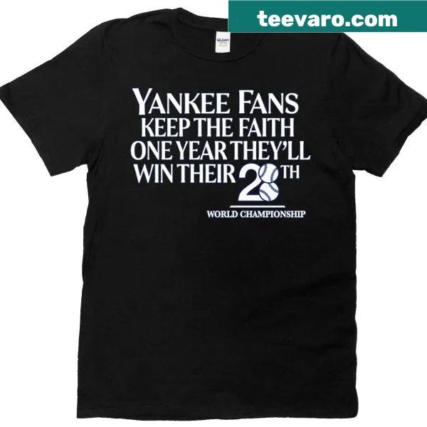 T-shirt with a bold 'Keep The Faith' message for Yankee fans