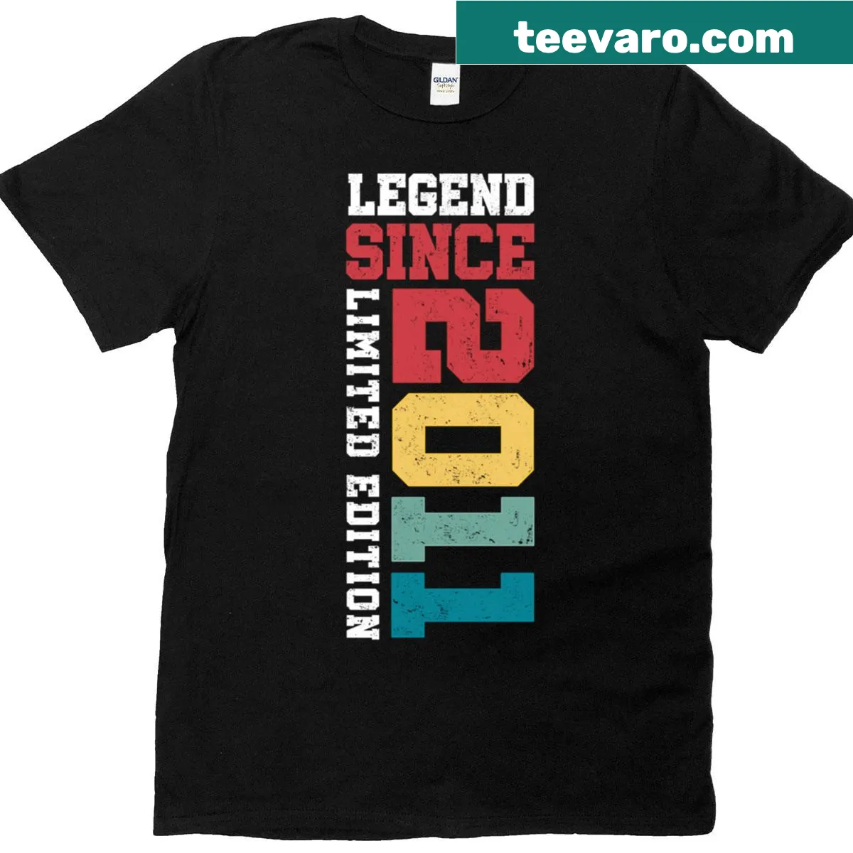 Funny Legend Since 2011 birthday t-shirt — on a men's t-shirt