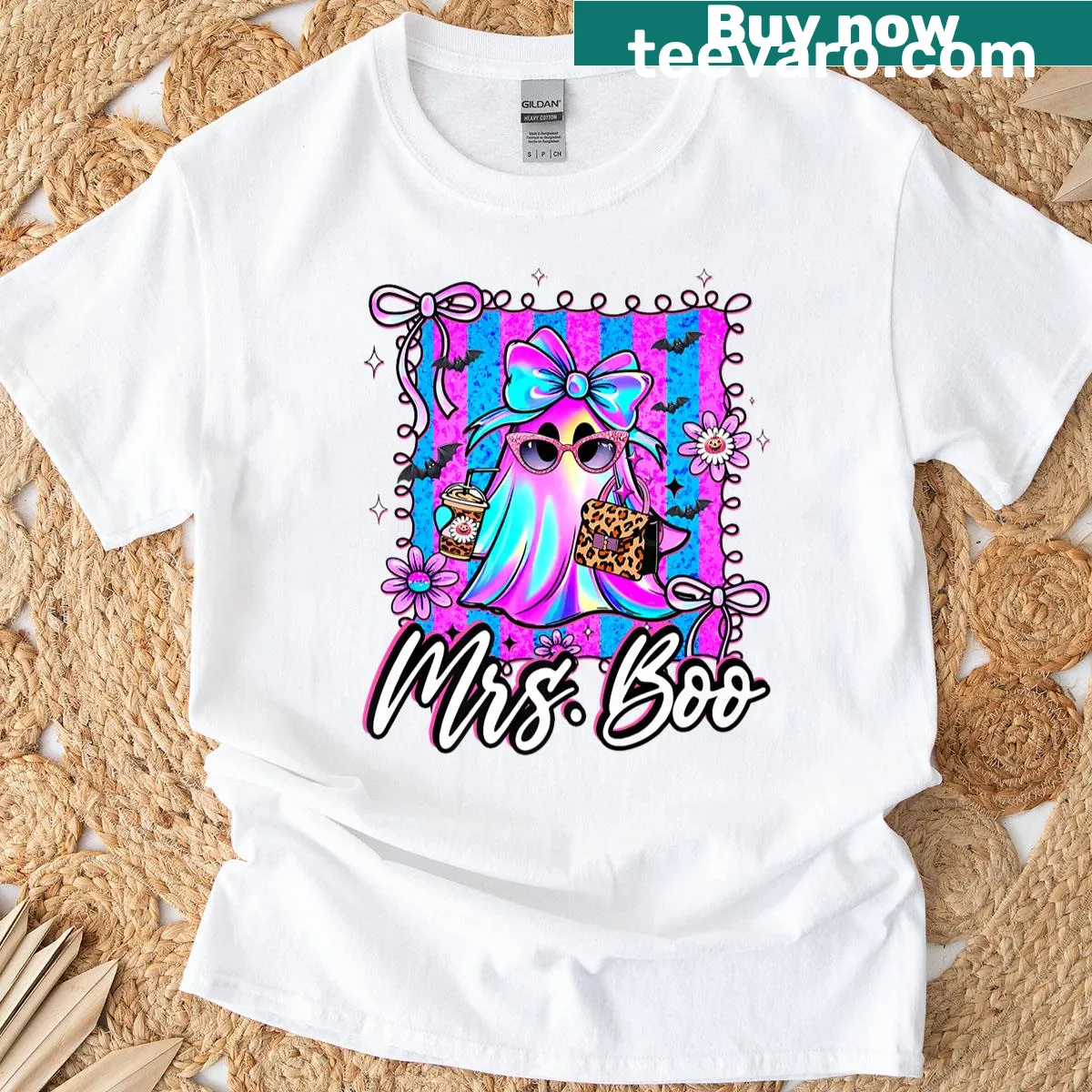 Couples Halloween t-shirt with 'Mrs. Boo' and 'Mr. Couples' text — on a men's t-shirt