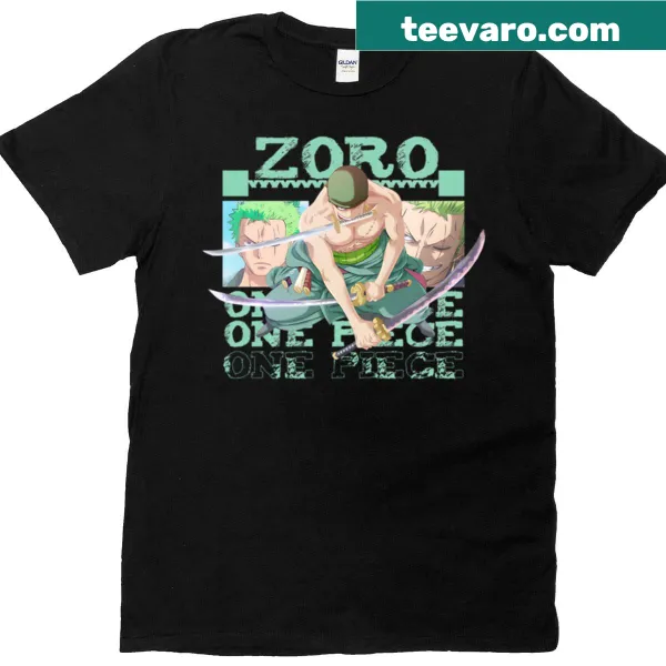 Roronoa Zoro pirate hunter anime warrior graphic shirt