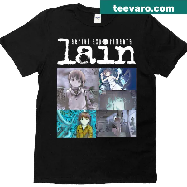 Vintage t-shirt featuring a graphic inspired by Serial Experiments Lain anime